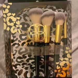 Candie Couture 4piece brush set with cosmetic bag New